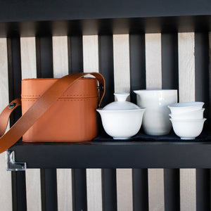 Gaiwan Travel Set with leather case